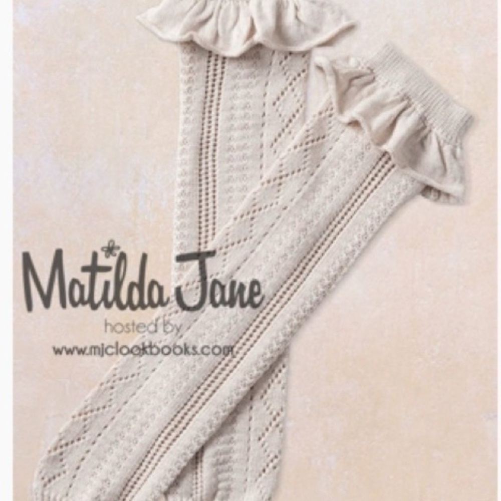 NWT Girl''s Matilda Jane Legwarmers One Size Cream tan